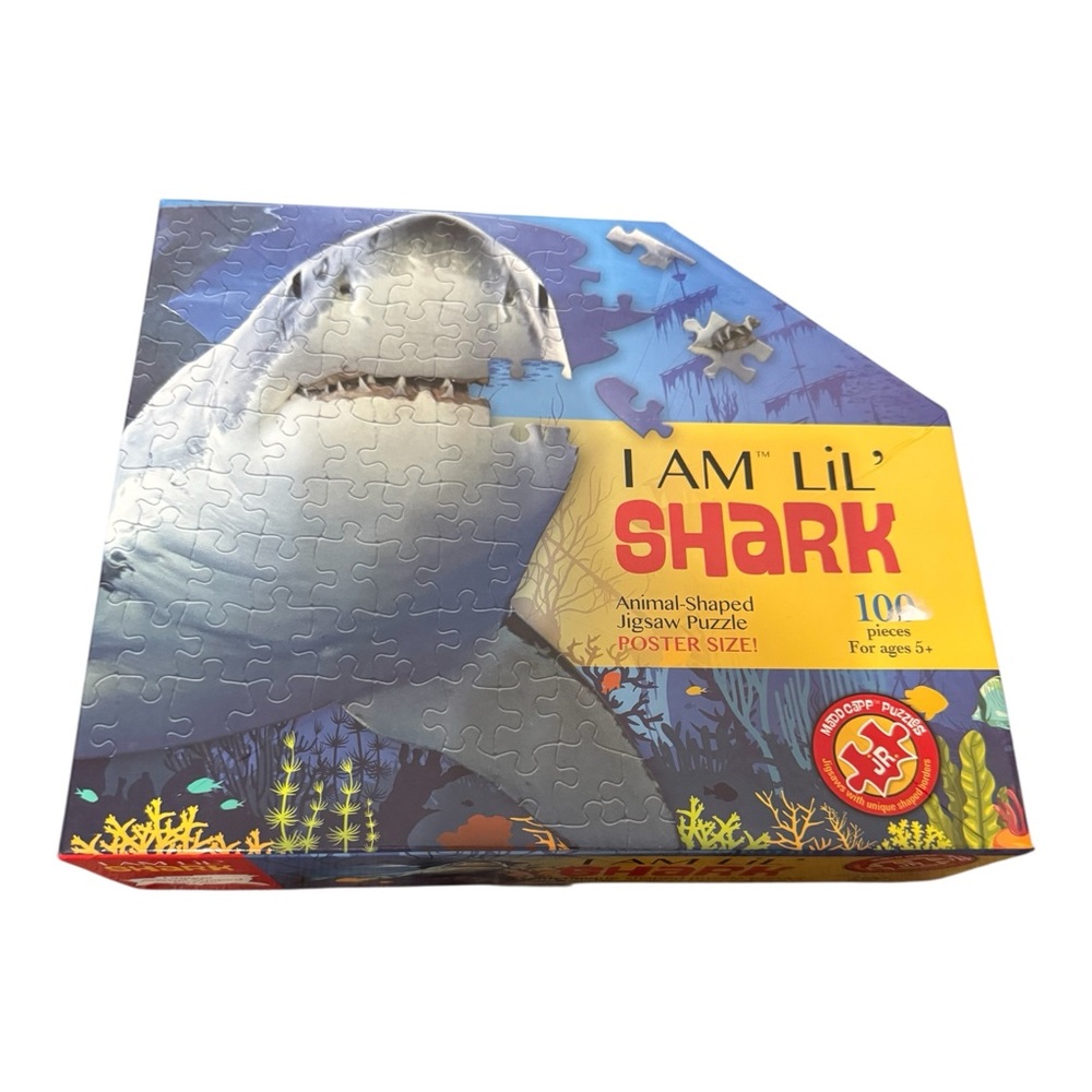 Madd Capp Puzzles Jr. I AM Lil’ Shark 100-Piece Animal-Shaped Jigsaw Puzzle